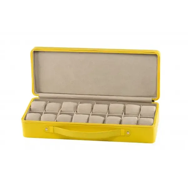 Invicta 16 Slot Yellow Watch Collector Leatherette Display Case IPM144