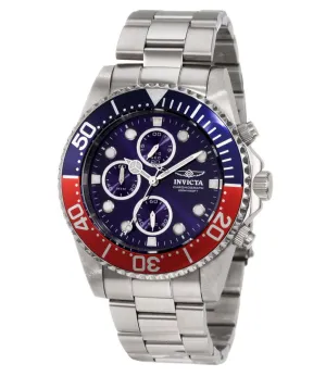 Invicta Men's Chronograph Stainless Steel Watch - Pro Diver Blue Dial Quartz | 1771