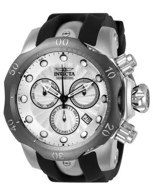 Invicta Mens Venom Chronograph - Stainless - Black Rubber Strap - 1000m - Date