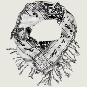 Certainly! How about this optimized title: Luxurious Qami White Wool Scarf: Soft & Cozy Winter Accessory.