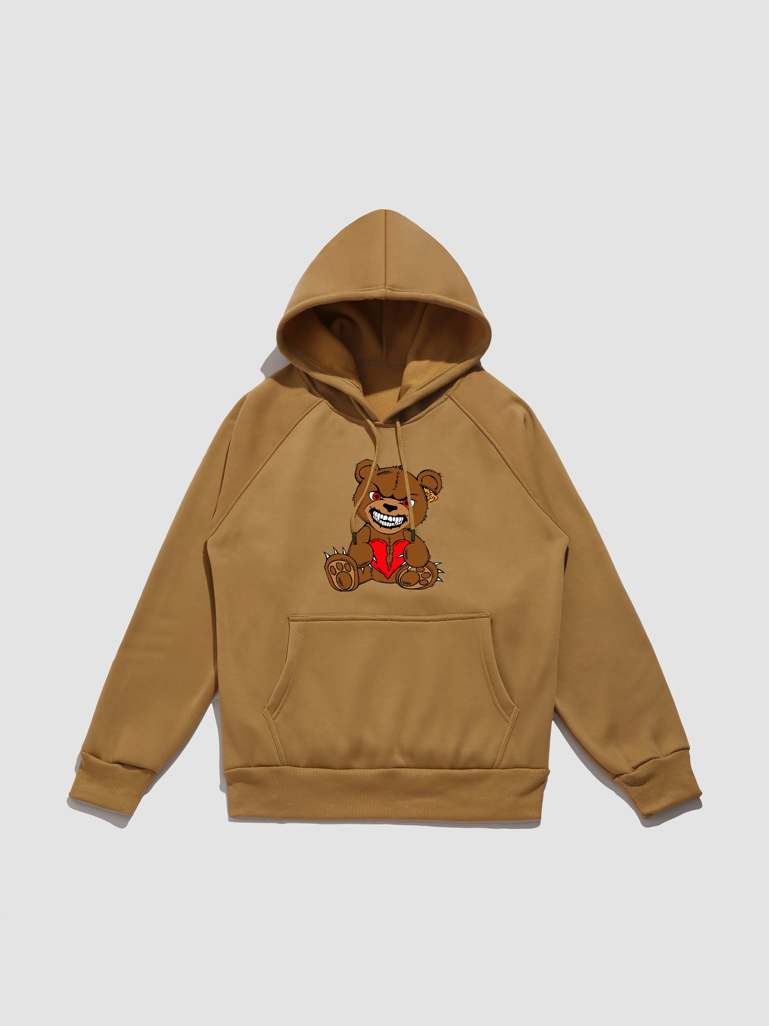 Violent Bear Print Hoodie